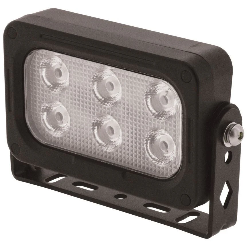 LED ANGLED WORKLAMP FLOOD BEAM 9 - 48V 30W 6 LED's BLACK HSNG 2,700 Lumens