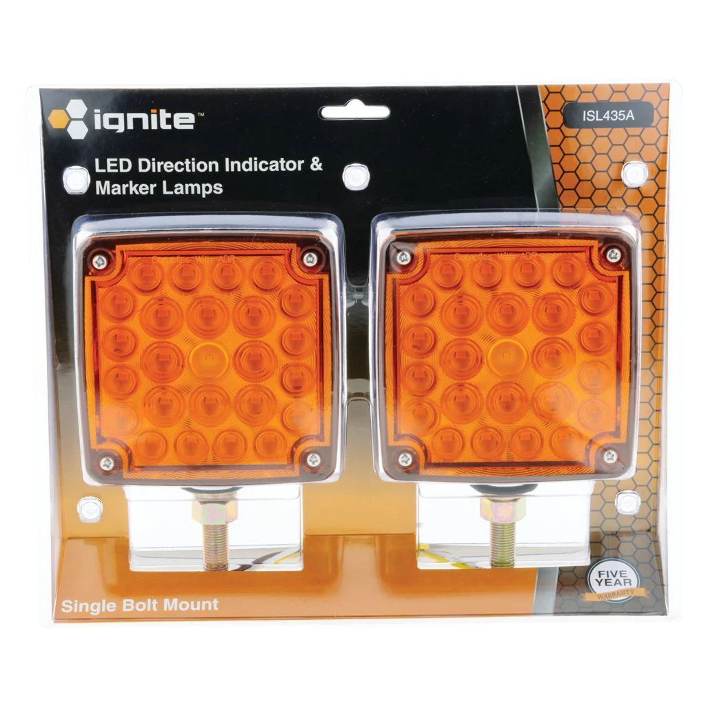 LED INDICATOR LAMP 12V SINGLE BOLT MNT 300mm LEAD (PKT 2)