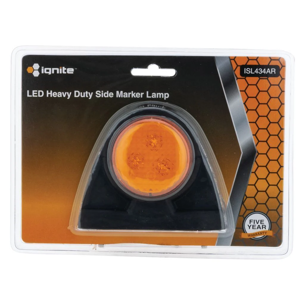LED MARKER LAMP RED/AMBER 10-30V 400MM LEAD