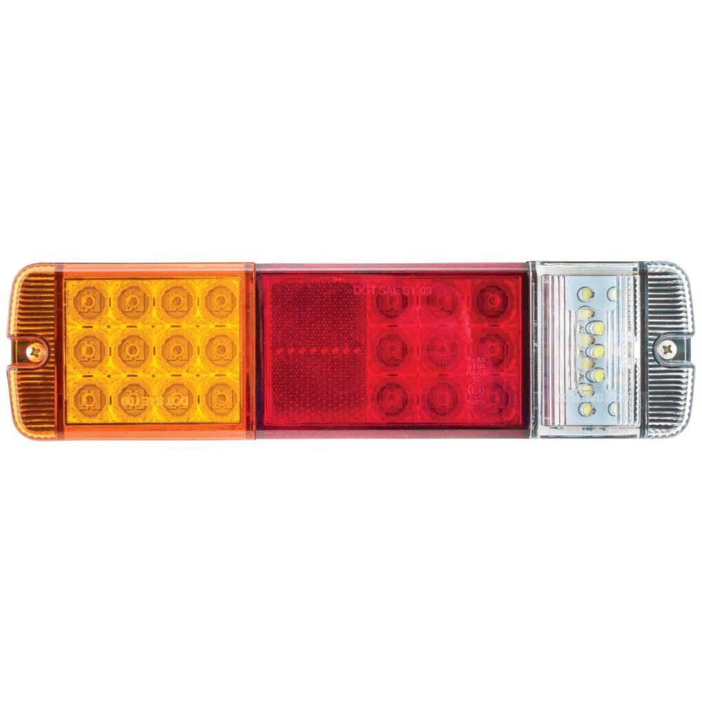 LED STOP/TAIL/IND/REV LAMP 10-30V W/METAL BRACKET 230mm LEAD