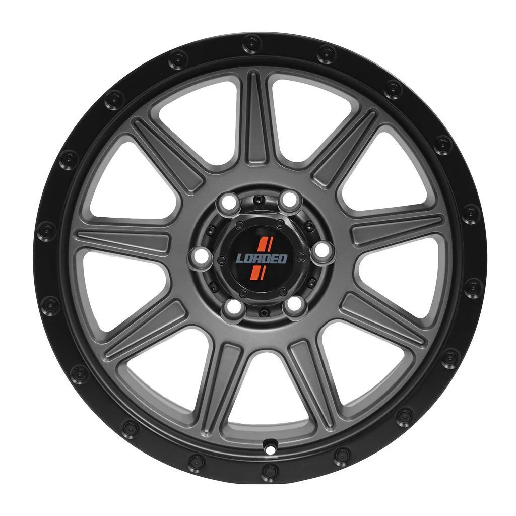 Loaded Wheels Gunbarrel Grey / Black Lip 1675Kg - 22863SG