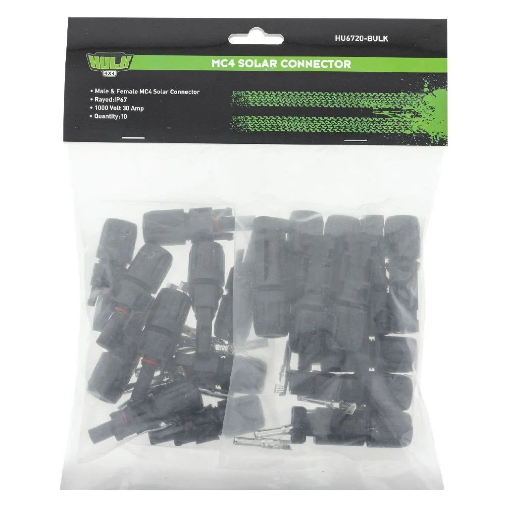 Male & Female MC4 Solar PV Connector - 10PK