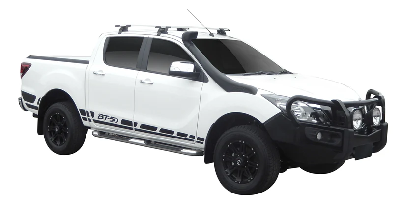 Mazda BT-50 (2018-2020) Dual Cab 4 Door Ute Jun 2018 - Sep 2020 (Naked Roof) Aero ThruBar Yakima Roof Rack