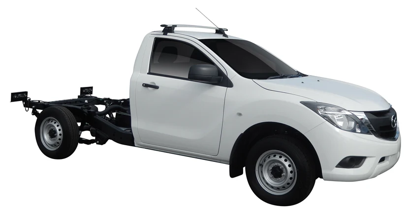 Mazda BT-50 (2018-2020) Single Cab 2 Door Ute Jun 2018 - Sep 2020 (Naked Roof) Aero ThruBar Yakima Roof Rack