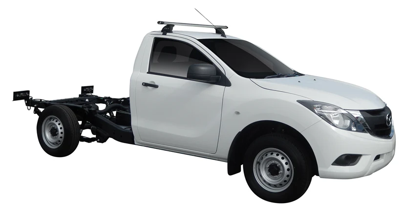 Mazda BT-50 (2018-2020) Single Cab 2 Door Ute Jun 2018 - Sep 2020 (Naked Roof) Yakima HD Through Bar Yakima Roof Rack
