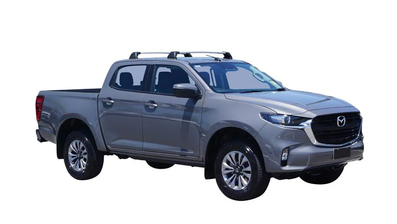 Mazda BT-50 (2020-2022) Dual Cab 4 Door Ute Oct 2020 - 2022 (Naked Roof) Aero FlushBar Yakima Roof Rack
