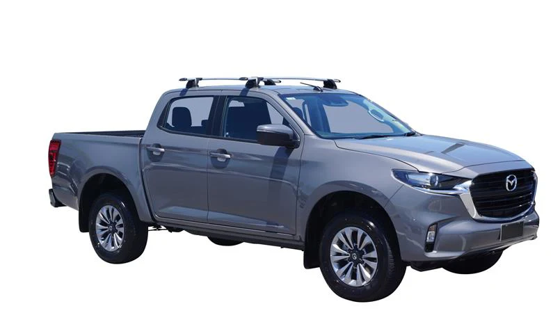 Mazda BT-50 (2020-2023) Dual Cab 4 Door Ute Oct 2020 - 2023 (Naked Roof) Aero ThruBar Yakima Roof Rack