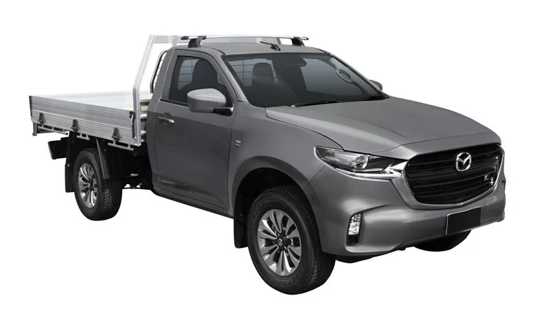 Mazda BT-50 (2020-2023) Single Cab 2 Door Ute Oct 2020 - 2023 (Naked Roof) Aero ThruBar Yakima Roof Rack
