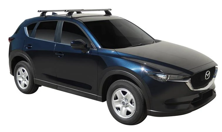 Mazda CX-5 (2017-2021) 5 Door SUV Feb 2017 - 2021 (Naked Roof) Yakima HD Through Bar Yakima Roof Rack