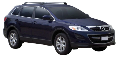 Mazda CX-9 (2007-2016) 5 Door SUV 2007 - Jun 2016 (Naked Roof) Aero FlushBar Yakima Roof Rack