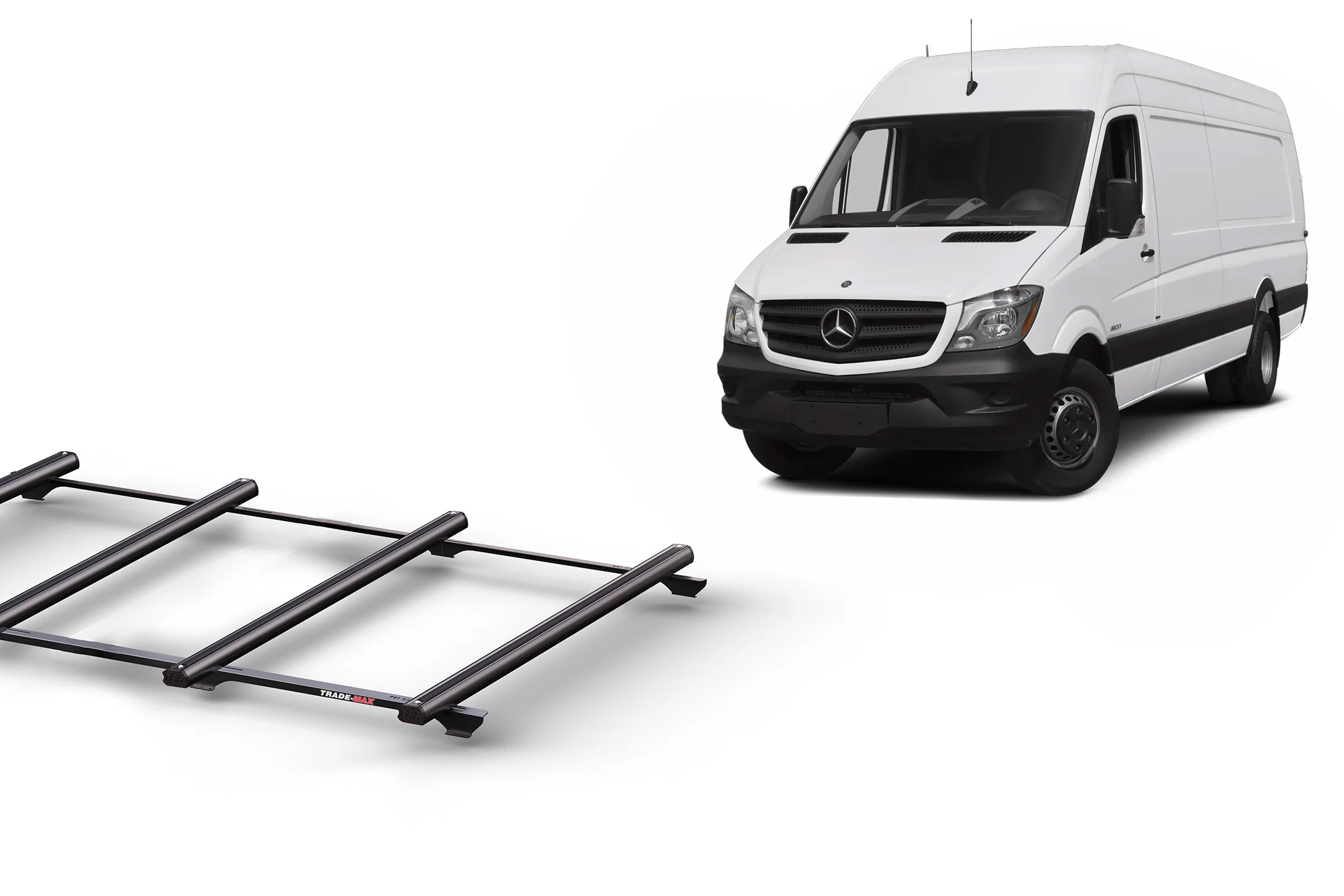 Mercedes Benz Sprinter MWB L/Roof (2006 – 2018) Trademax Crossbars x 4 Wedgetail