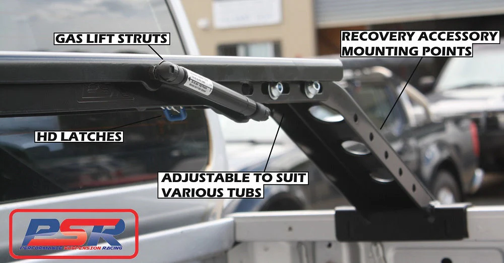 Mitsubishi Triton (2005-2014) MN-ML PSR Tilt Up Baja Style Roof Top Tent Mount - Image 2