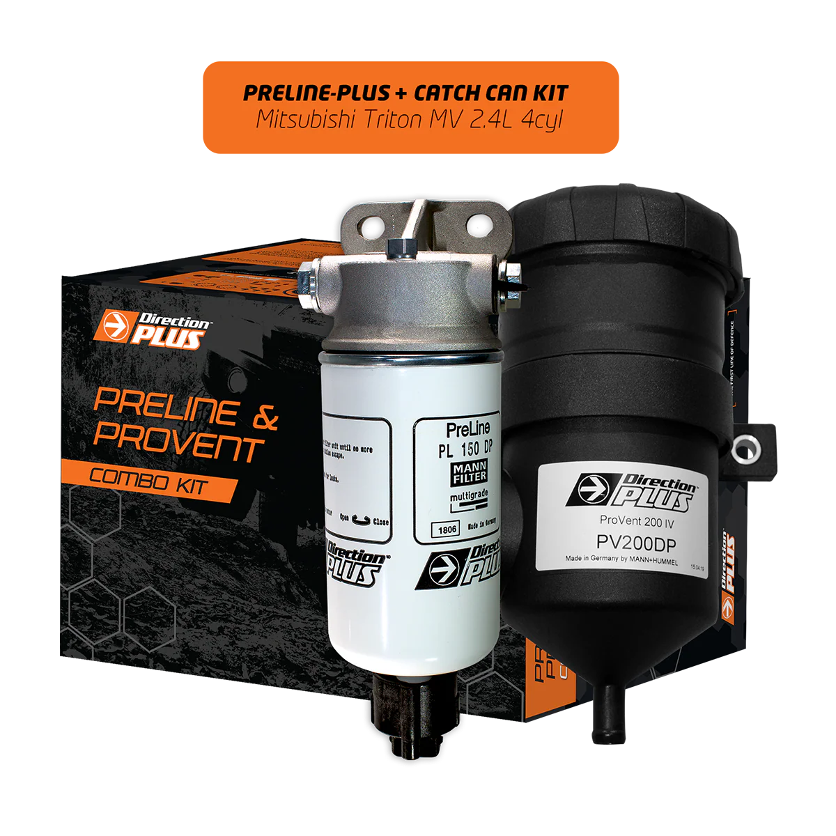 Mitsubishi Triton (2023-2025) MV Pre-Line Plus Diesel Provent Catch Can & Fuel Pre-Filter kit (PLPV652DPC)