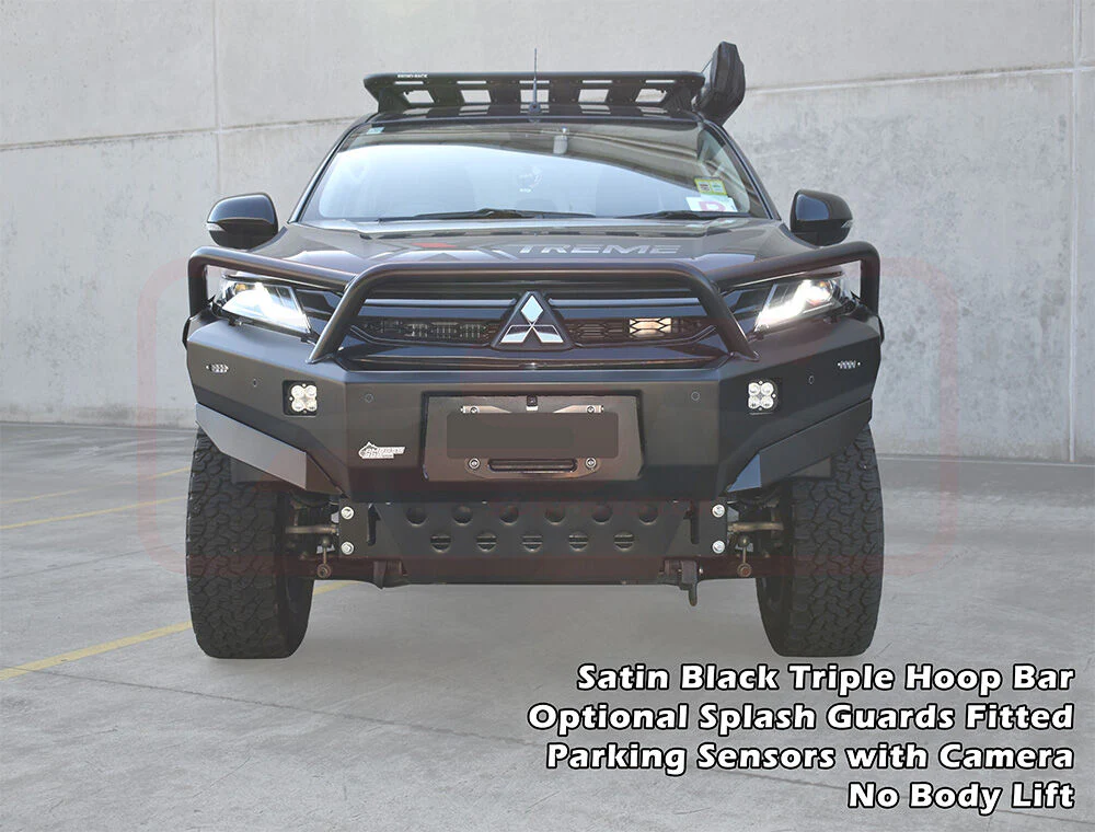 Mitsubishi TRITON MR Triton Ambush Triple Hoop Bullbar - Image 3