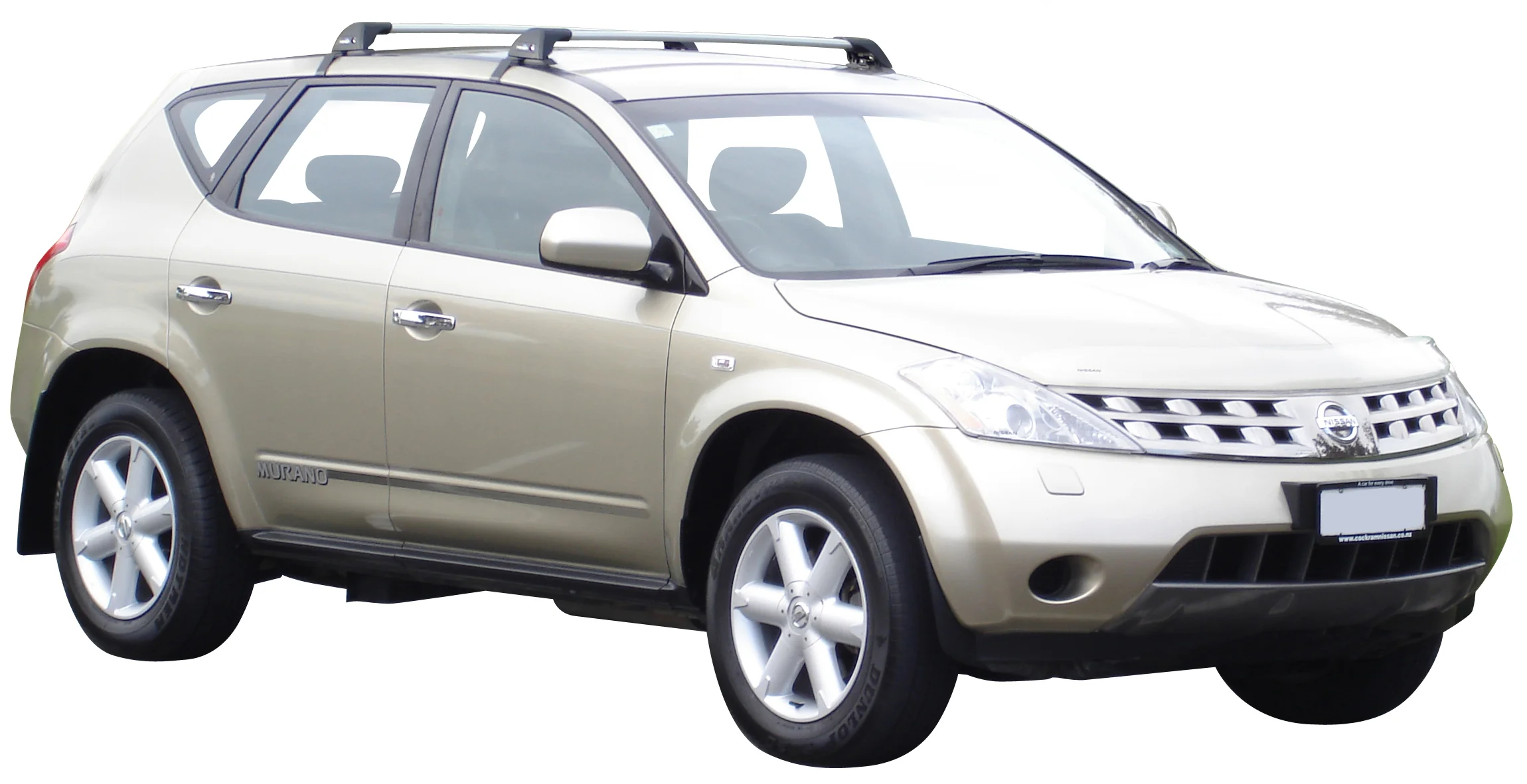 Nissan Murano (2005-2009) ST 5 Door SUV Aug 2005 - 2009 (Naked Roof) Aero FlushBar Yakima Roof Rack