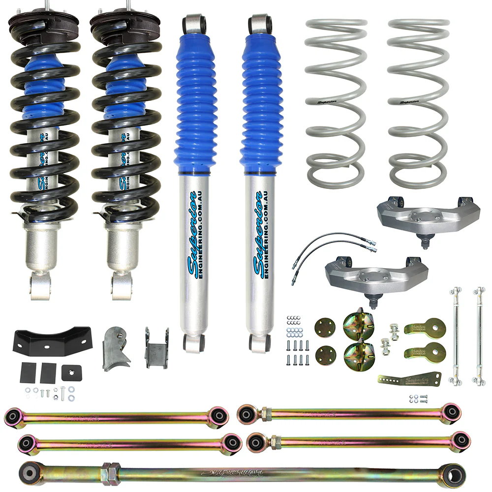 Nissan Navara (04/2015-11/2020) Superior Engineering Superior Nitro Gas Twin Tube 4 Inch (100mm) Lift Kit Suitable For Nissan Navara NP300 2015-20 (Kit) - SUP-NG-NAVNP3004