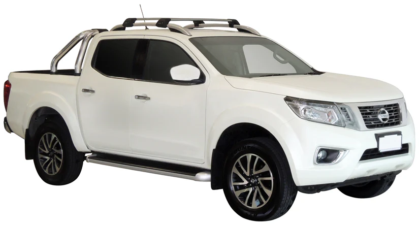 Nissan Navara (2015-2021) NP300 (D23) Dual Cab 4 Door Ute Jun 2015 - Apr 2021 (Raised Rails) Aero FlushBar Yakima Roof Rack