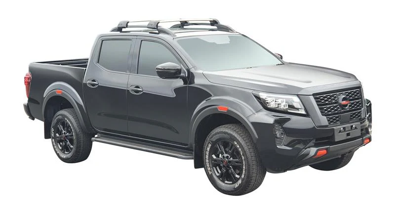 Nissan Navara (2021-2023) (D23) Dual Cab 4 Door Ute May 2021 - 2023 (Raised Rails) Aero FlushBar Yakima Roof Rack