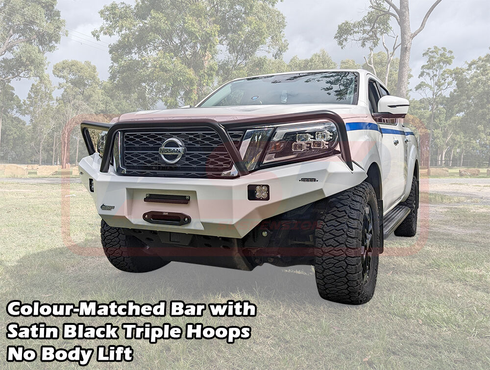 Nissan NAVARA NP300 (2015-On) SERIES 5 FACELIFT Ambush Triple Hoop Bullbar - Image 5