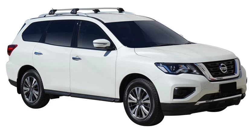 Nissan Pathfinder (2017-2022) 5 Door SUV Mar 2017 - Nov 2022 (Raised Rails) Aero FlushBar Yakima Roof Rack