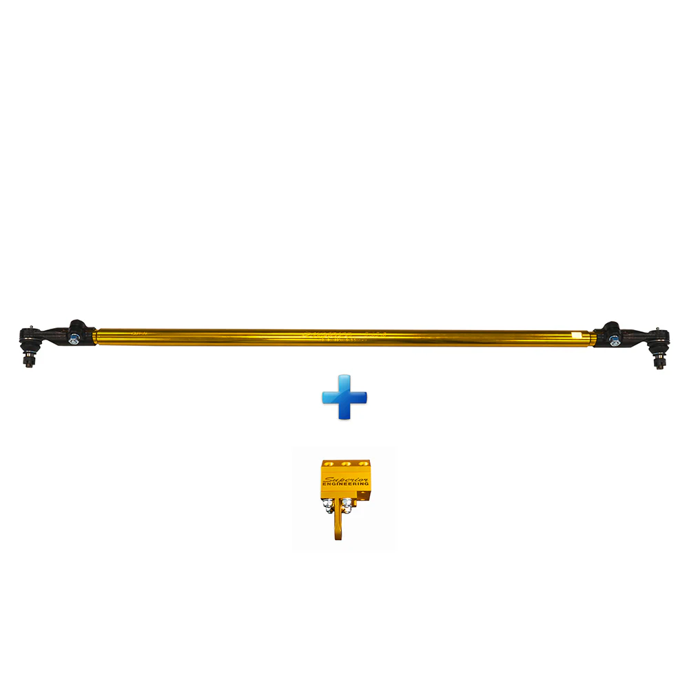 Nissan Patrol (12/1997-2016) Superior Engineering Superior 7075 - T6 Alloy Drag Link Solid Bar 0-3 Inch (0-75mm) Lift with Nissan Genuine Tie Rod Ends Suitable For Nissan Patrol GU Ute and Pre 1/2000 Wagon Adjustable - GUDLU-03-AL-NG
