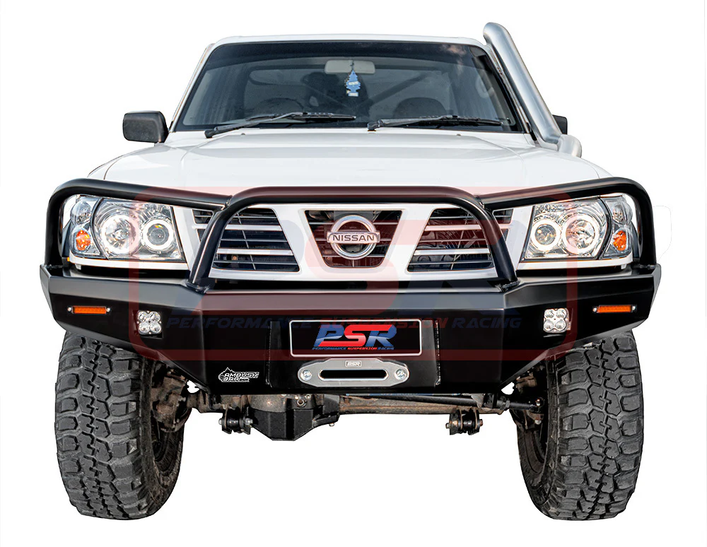 Nissan PATROL (1989-2016) GQ - GU GU Series 1-2-3 Ambush Triple Hoop (Angry Eye) Bullbar