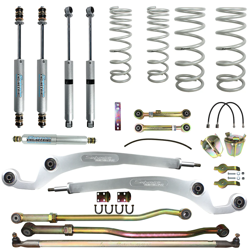 Nissan Patrol GU [12/1997 - 04/1999] Wagon Petrol 4.5ltr Superior Engineering 3 Inch (75mm) Lift Kit Suitable For Nissan Patrol GU 98-99 Wagon - SUP-GU1-W-KIT-3INCH