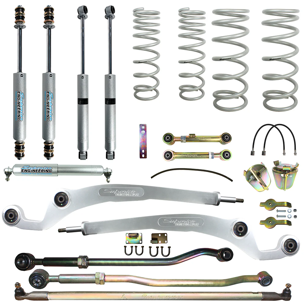 Nissan Patrol GU [2000 - 2010] Wagon Diesel 4.2ltr TD 2000 on Superior Engineering 3 Inch (75mm) Lift Kit Suitable For Nissan Patrol GU 2000 on Wagon 3lt/4.2lt TD - SUP-GU2-W-KIT-3INCH