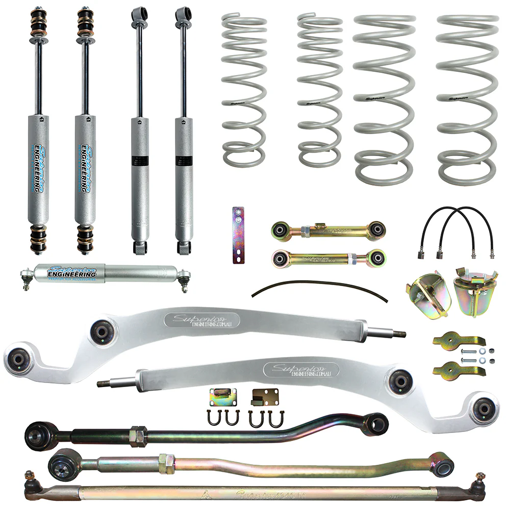 Nissan Patrol GU [2000 - 2010] Wagon Petrol 4.8ltr Superior Engineering 3 Inch (75mm) Lift Kit Suitable For Nissan Patrol GU 2000 on Wagon 4.8lt - SUP-GU2-W48-KIT-3INCH