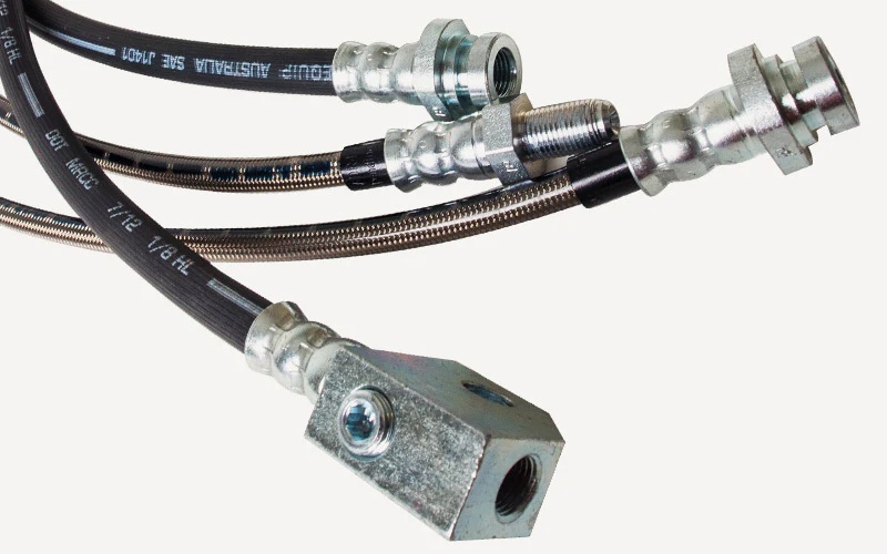 Nissan Patrol - Tough Dog Brake Hose Kit Rear - Rubber (Patrol GQ/GU up to 2002) non-ABS - sale