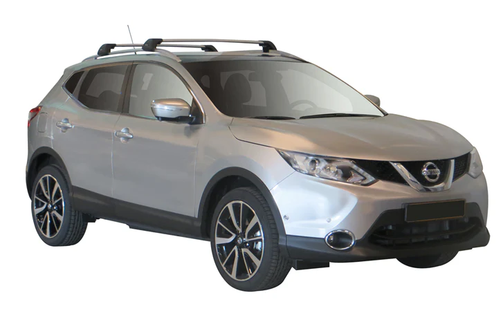 Nissan Qashqai (2014-2017) 5 Door SUV 2014 - 2017 (Raised Rails) Aero FlushBar Yakima Roof Rack