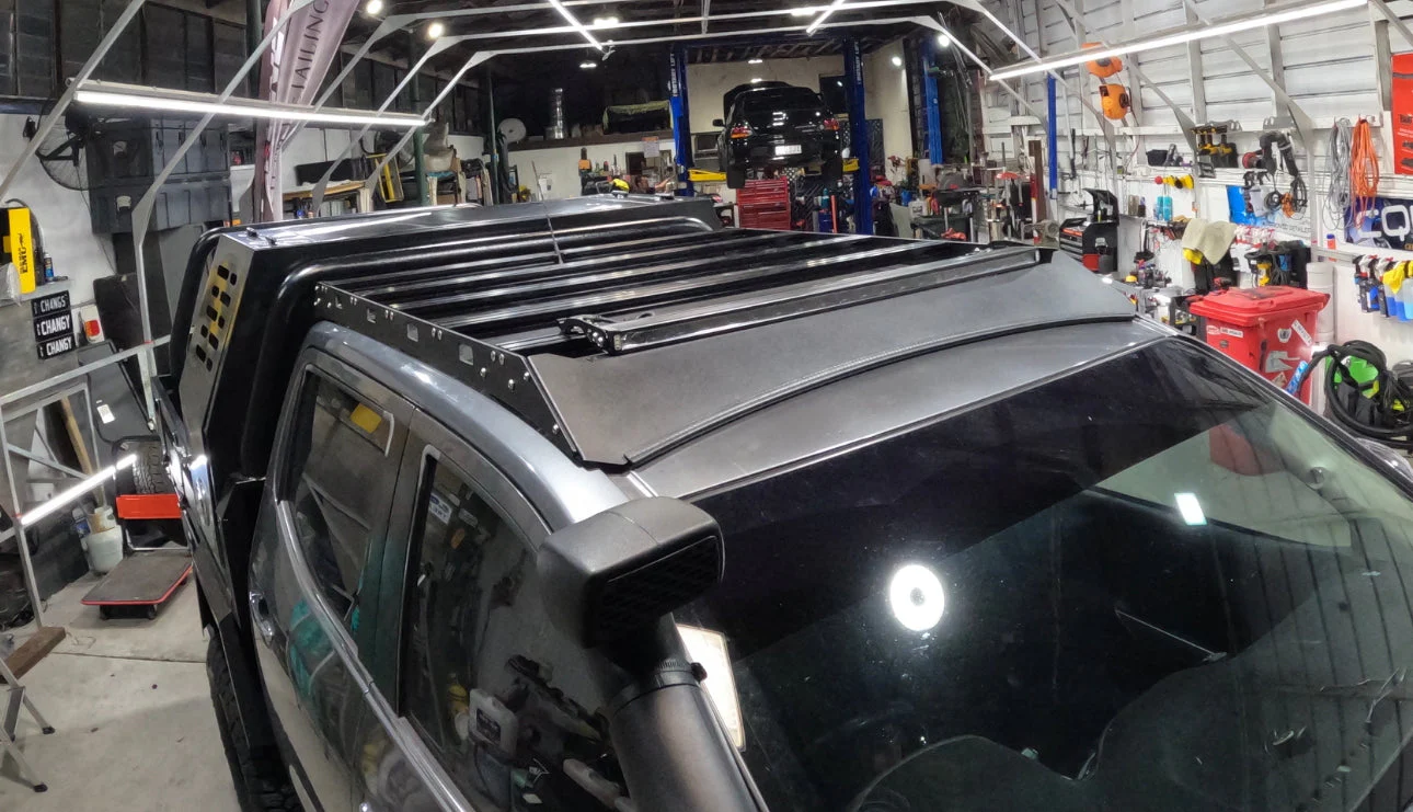 Nissan Navara (2014-2025) NP300 (Series 1-5) Dual Cab Slim Line Roof Rack - Meredith Metalworks - Image 2