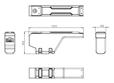 PAK OFFROAD Water Tank 40lt, to suit Ute Wheel Arch Tank - Image 2