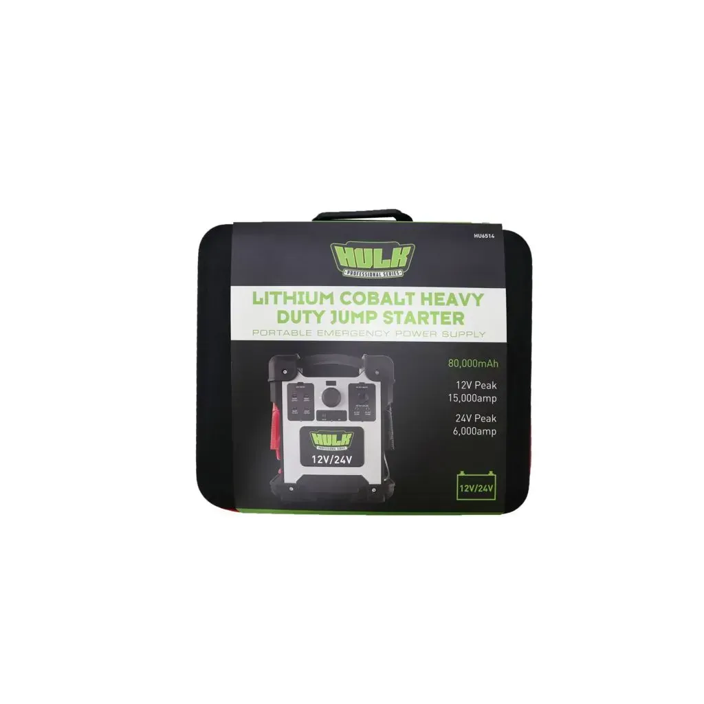 Portable Heavy-Duty Lithium Jumpstarter - 12V/24V Diesel & Petrol Vehicles