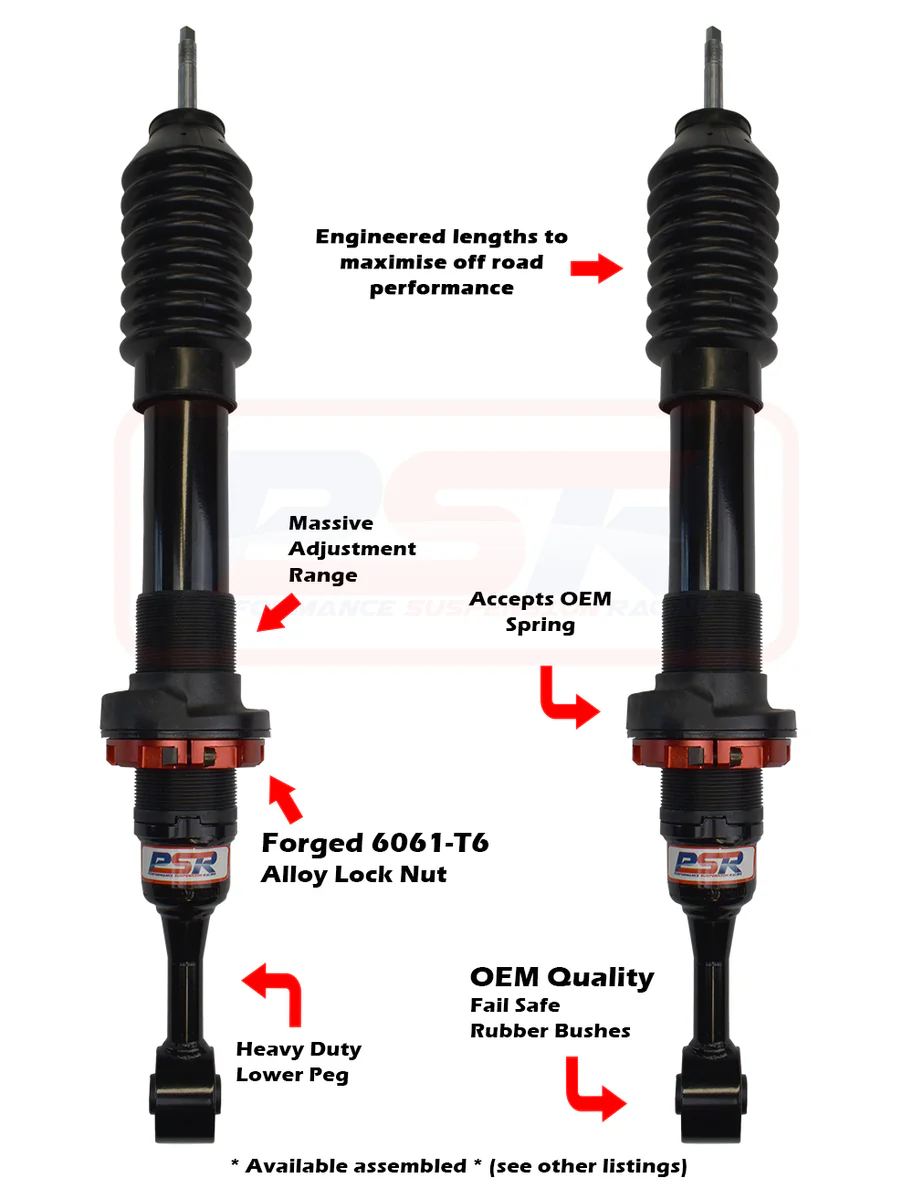 Mazda BT-50 (2011-2018) PSR / Ford Ranger PX PSR TTG Front 2-5" Adjustable Shock Absorber - PAIR