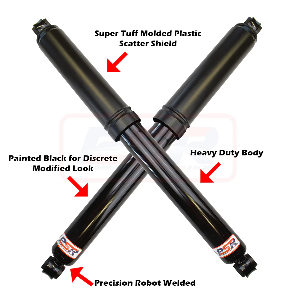 PSR TTG (2012-2020) PSR Rear Shock Absorber 630mm Open Small Eye 16mm Bush Ends - PAIR