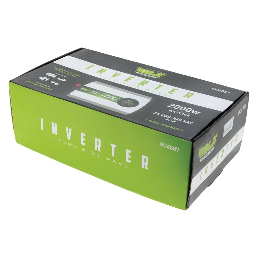 Pure Sine Wave Inverter 2000W 24VDC to 240VAC True Sine Wave