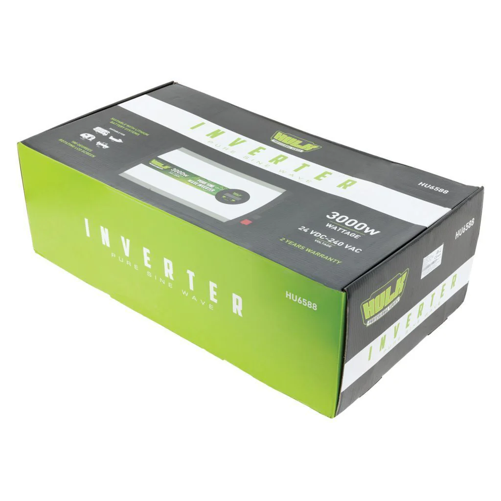Pure Sine Wave Inverter 3000W 24VDC to 240VAC True Sine Wave