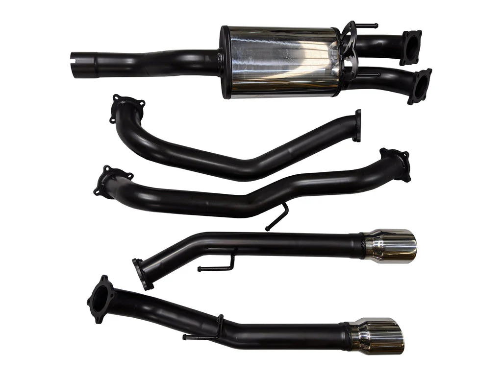 RAM DS 1500 (2018-2025) 5.7L V8 HEMI 2018 - ON Catback Exhaust System with Twin 4" Satin Black Powder Coat Tips - Image 3