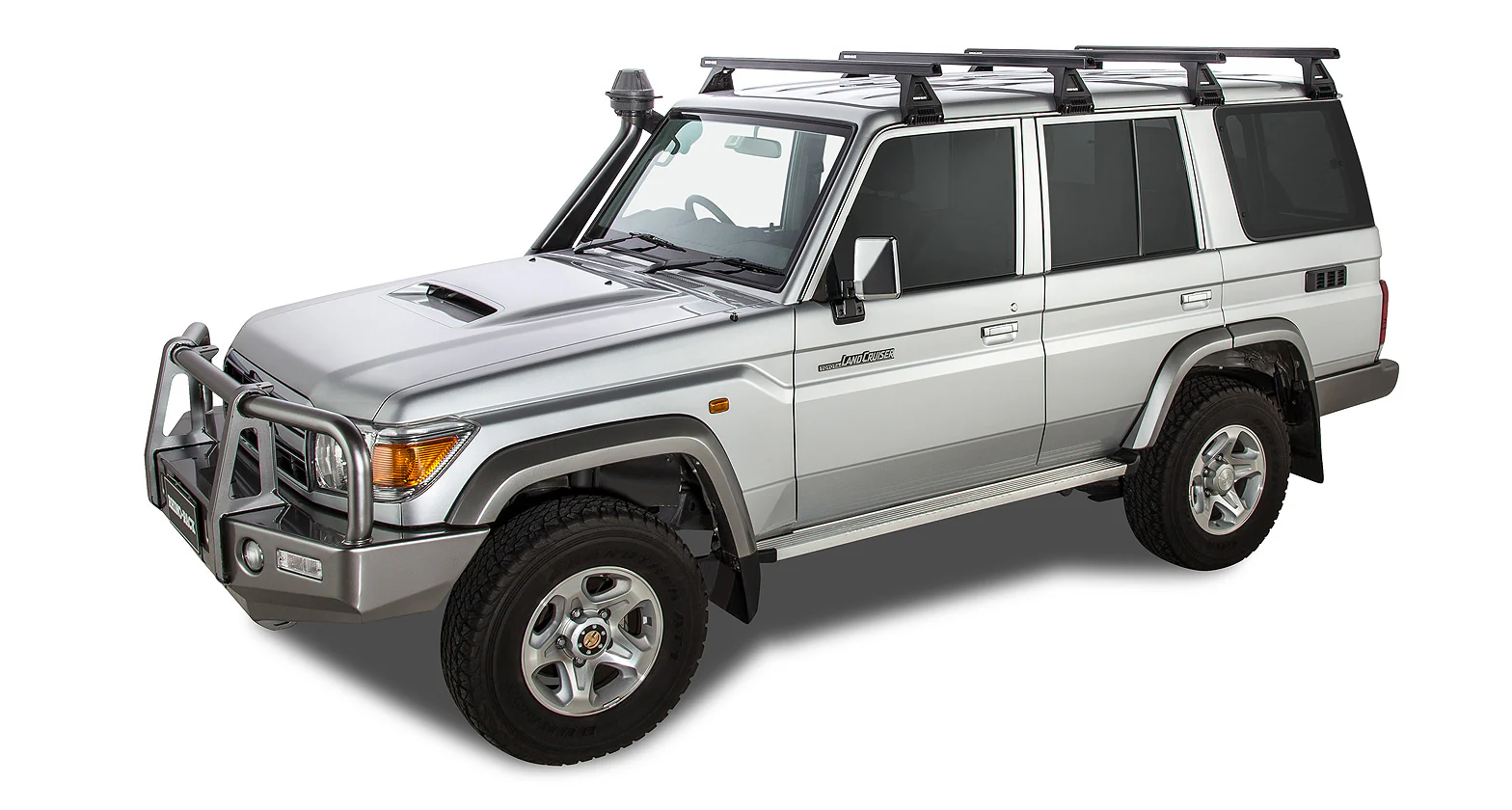Toyota LandCruiser (2007-2023) 76 Series 4dr 4WD Heavy Duty RL150 Black 4 Bar Roof Rack JA0848 Rhino Rack