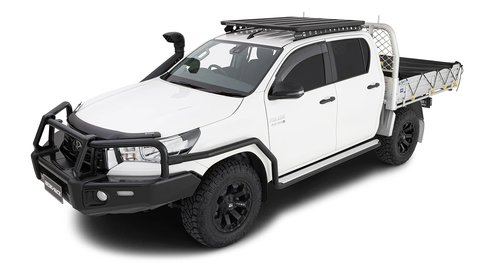 Toyota Hilux (2015-2024) Gen 8 4dr Ute Double Cab Pioneer Platform (1328mm x 1236mm) with Backbone JC-00665 Rhino Rack