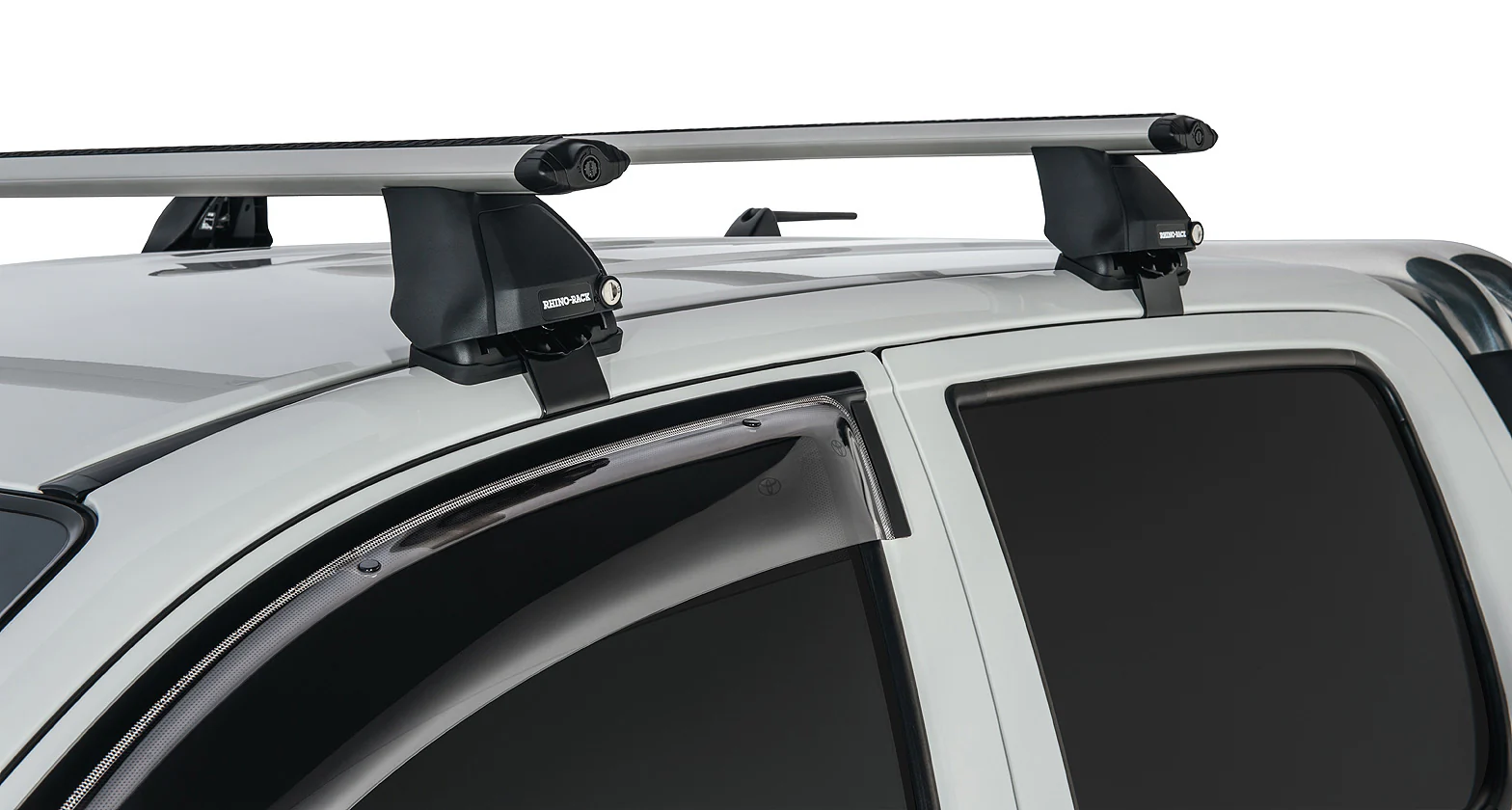 Toyota Hilux (2005-2015) Gen 7 4dr Ute Dual Cab Vortex 2500 Silver 2 Bar Roof Rack JA2334 Rhino Rack