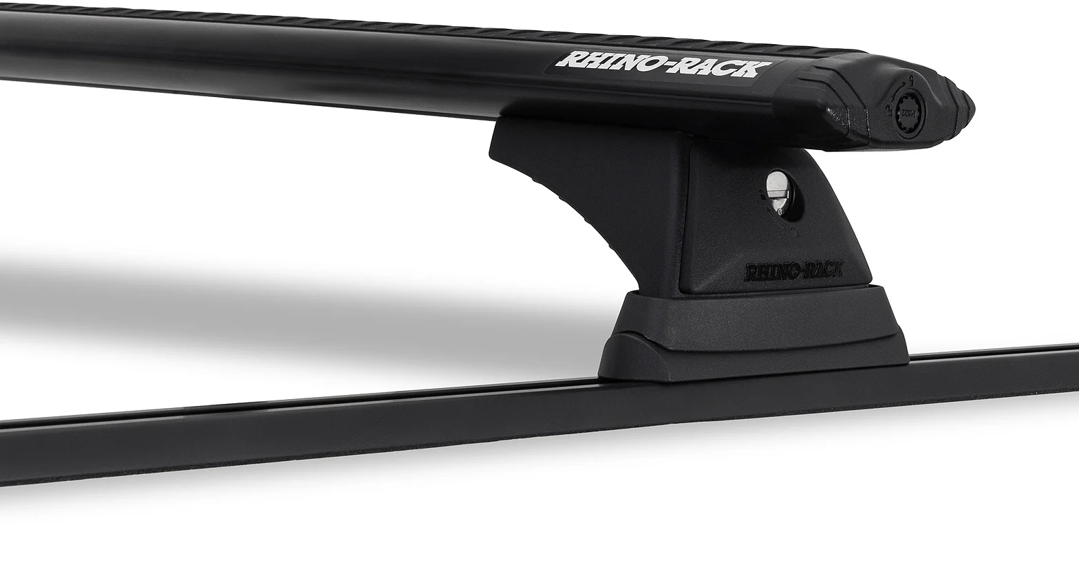 Toyota Prado (1996-2002) 90 Series 4dr 4WD Vortex RCH Trackmount Black 2 Bar Roof Rack JB0812 Rhino Rack