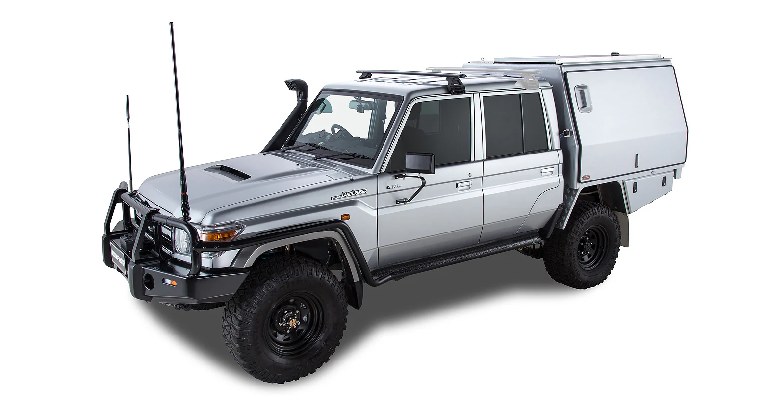 Toyota LandCruiser (2007-2023) Toyota LandCruiser 79 Series (2007-2023)Vortex RL110 Black 1 Bar Roof Rack JA9079 Rhino Rack