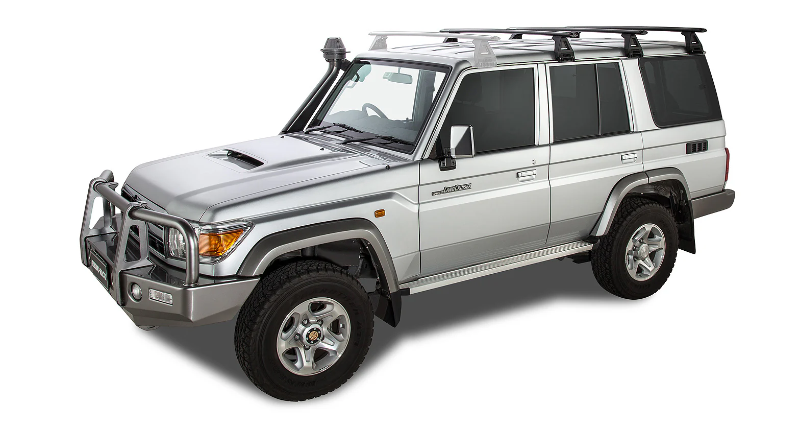Toyota LandCruiser (2007-2023) 76 Series 4dr 4WD Vortex RL150 Black 3 Bar Roof Rack JA2773 Rhino Rack