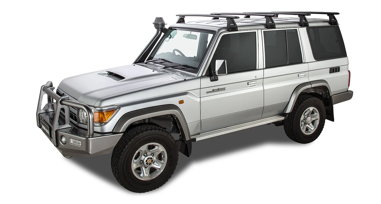Toyota LandCruiser (2007-2023) 76 Series 4dr 4WD Vortex RL150 Black 4 Bar Roof Rack JA2787 Rhino Rack