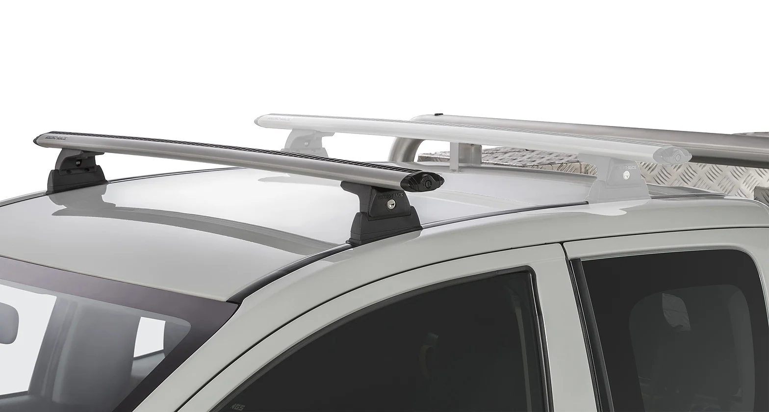 Mitsubishi Triton (2015-2023) Gen5 Vortex RLT600 Ditch Mount Silver 1 Bar Roof Rack (Front) JA8805 Rhino Rack