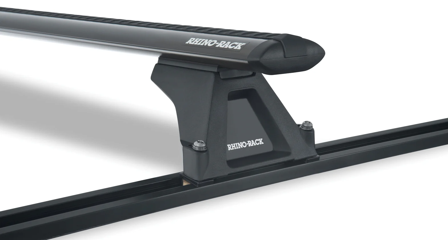 Mitsubishi Triton (2006-2015) Vortex RLTF Trackmount Black 2 Bar Roof Rack JA2248 Rhino Rack