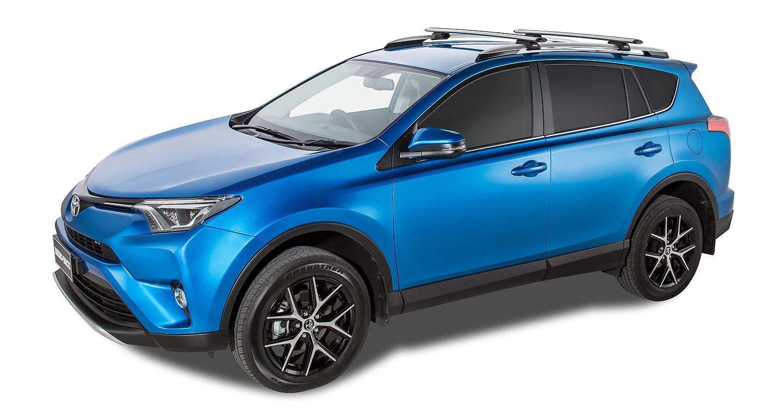 Toyota Rav4 (2012-2019) Gen 4, XA40 5dr SUV With Roof Rails Vortex SX Silver 2 Bar Roof Rack JA2461 Rhino Rack