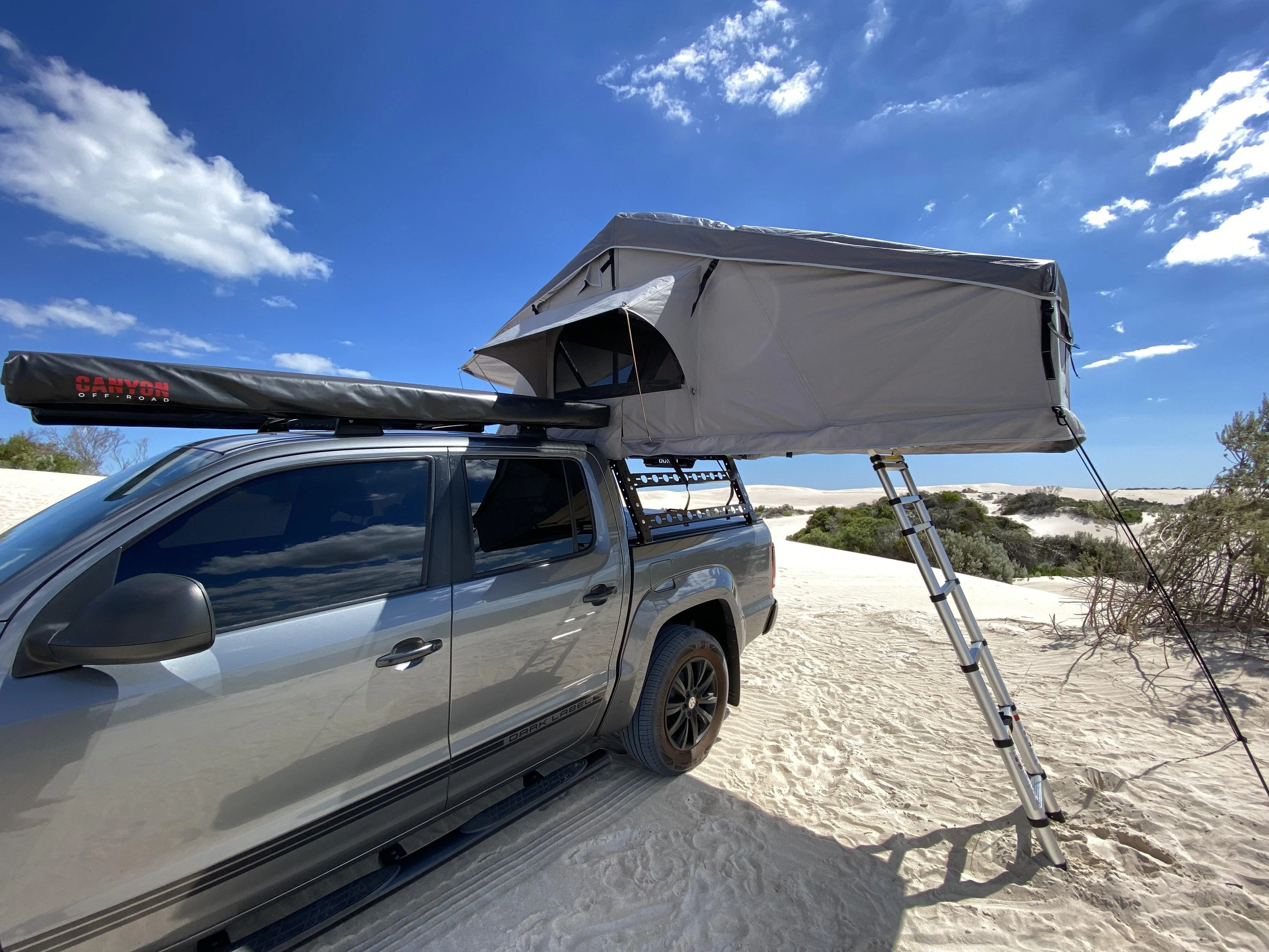 Rooftop Tent/ Tub Rack/ Rollercover Package - 2 Person Soft Shell Tent (LONG STYLE) - Image 4